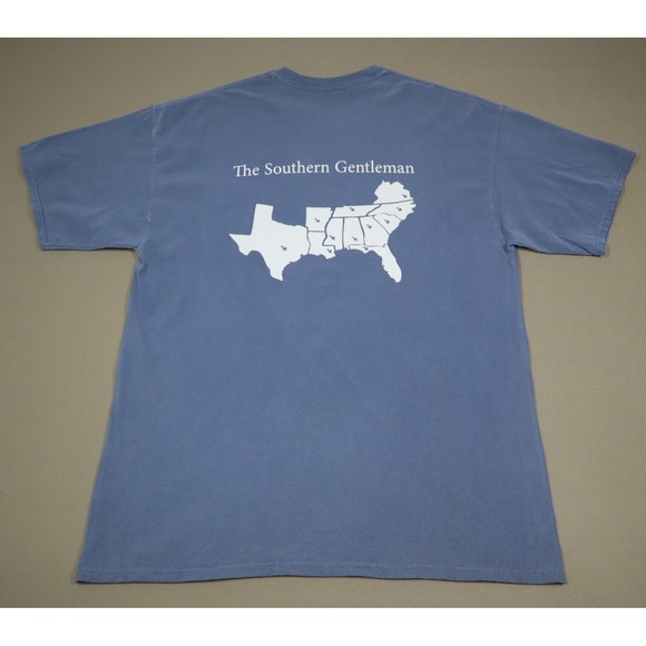 The Southern Gentleman Blue Pocket Tee - The Southern States - Size XL - Picture 2 of 5